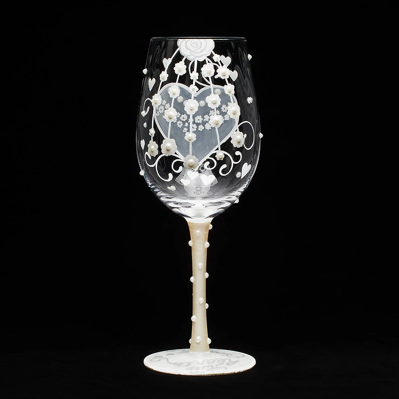 Lolita Two Hearts One Love Handpainted Wine Glass, 15 oz. for only USD 34.99 | Hallmark