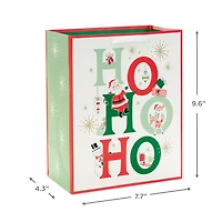 9.6" Vintage Santa Ho Ho Ho Medium Christmas Gift Bag for only USD 3.49 | Hallmark