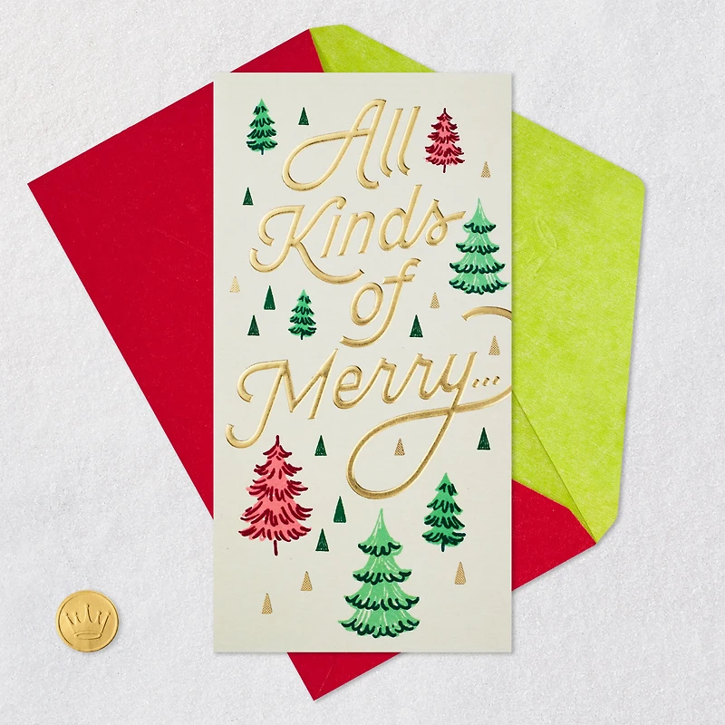 All Kinds of Merry Money Holder Christmas Card for only USD 4.99 | Hallmark