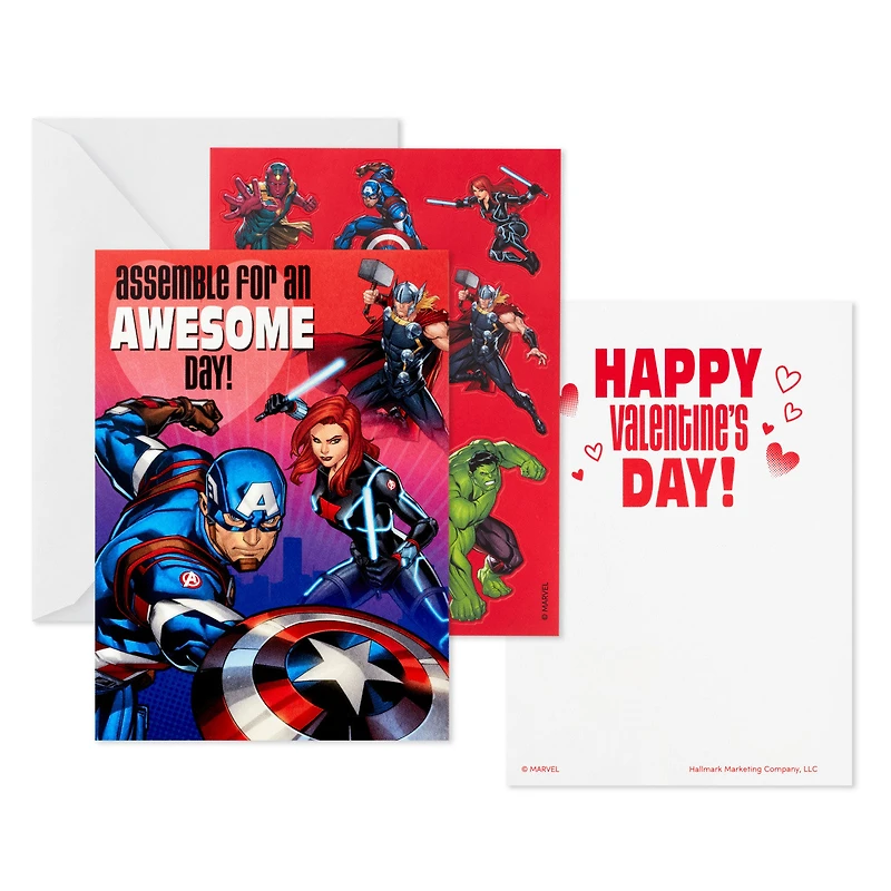 Marvel Avengers Kids Assorted Valentines With Stickers, Pack of 24 for only USD 9.99 | Hallmark