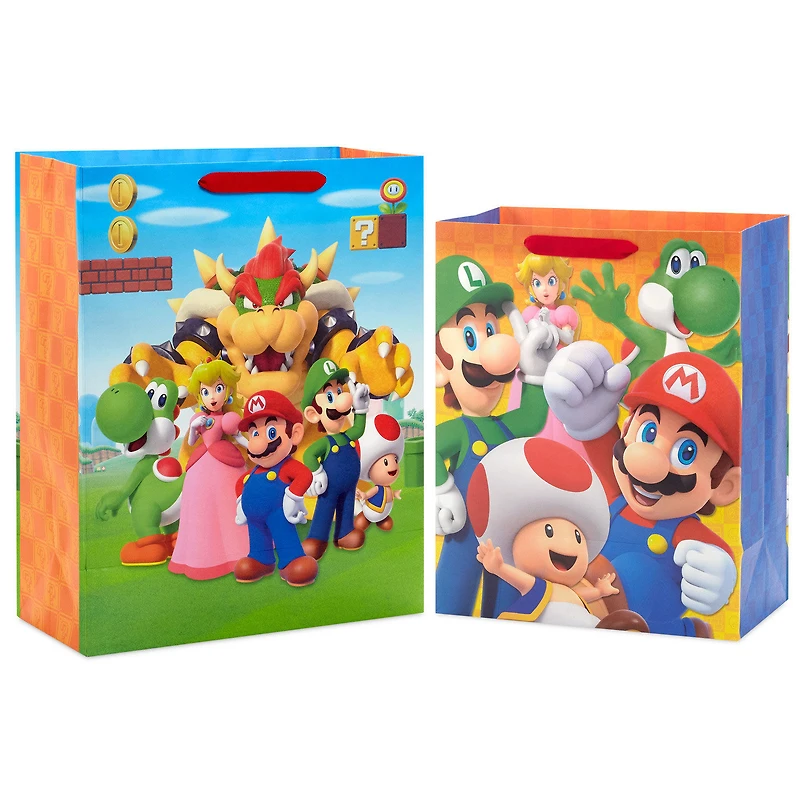 Nintendo Super Mario™ Video Game Fun 2-Pack Assorted Gift Bags for only USD 8.99 | Hallmark