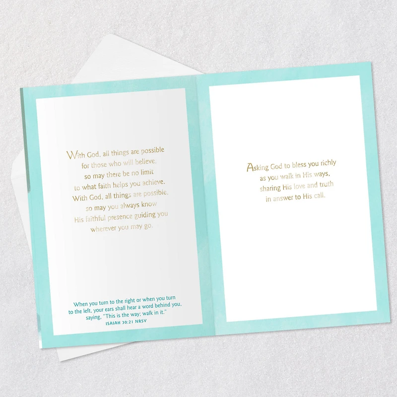 God Is With You Ordination Congratulations Card for only USD 3.99 | Hallmark