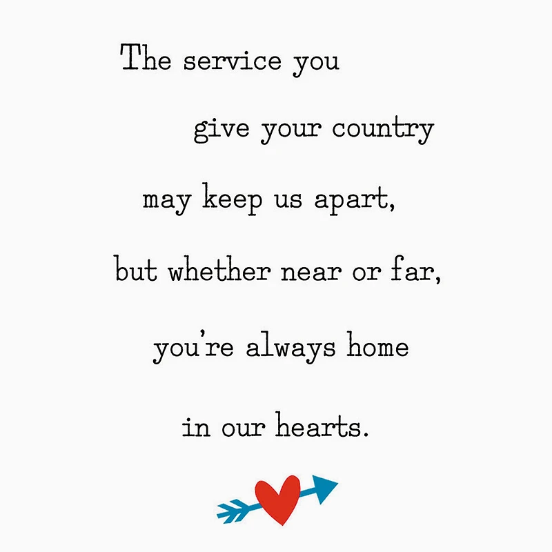You're Always Home in Our Hearts Military Miss You Card for only USD 2.99 | Hallmark