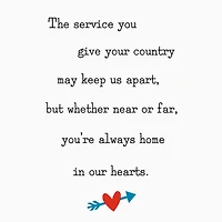 You're Always Home in Our Hearts Military Miss You Card for only USD 2.99 | Hallmark