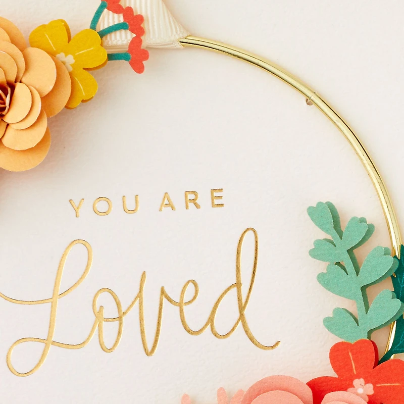 You Are Loved Mother's Day Card With Detachable Wreath for only USD 12.99 | Hallmark