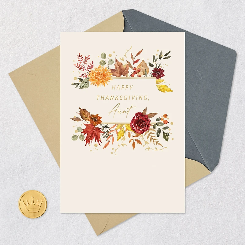 Thankful for Your Kindness Thanksgiving Card for Aunt for only USD 2.99 | Hallmark