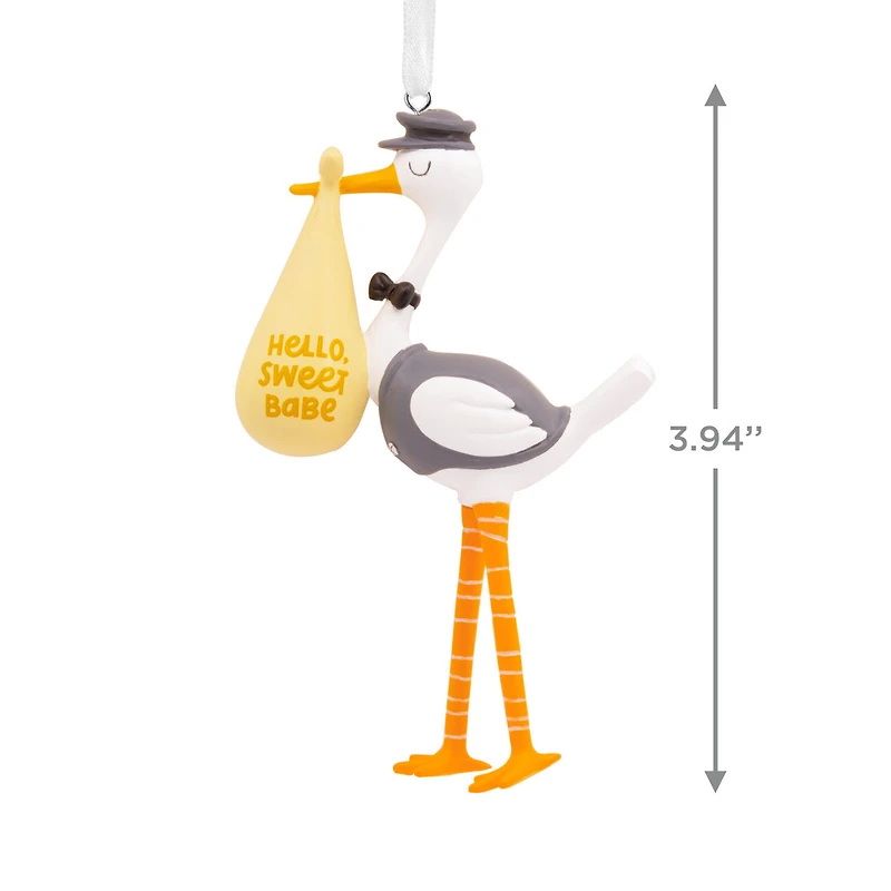 Hello Sweet Babe Stork Pregnancy Hallmark Ornament for only USD 14.99 | Hallmark