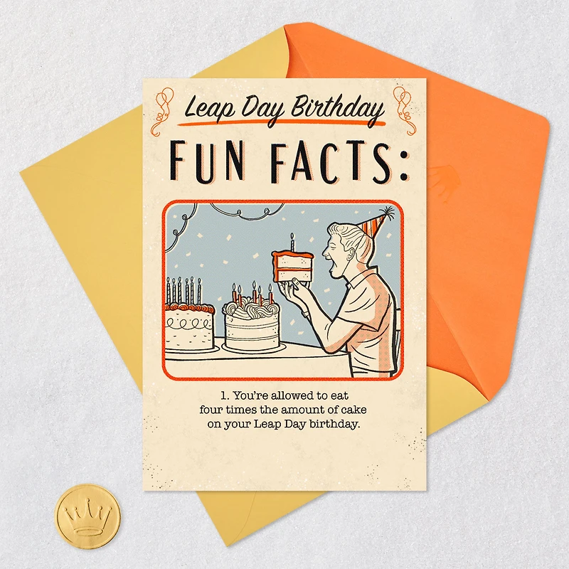 Fun Facts Funny Leap Day Birthday Card for only USD 4.99 | Hallmark