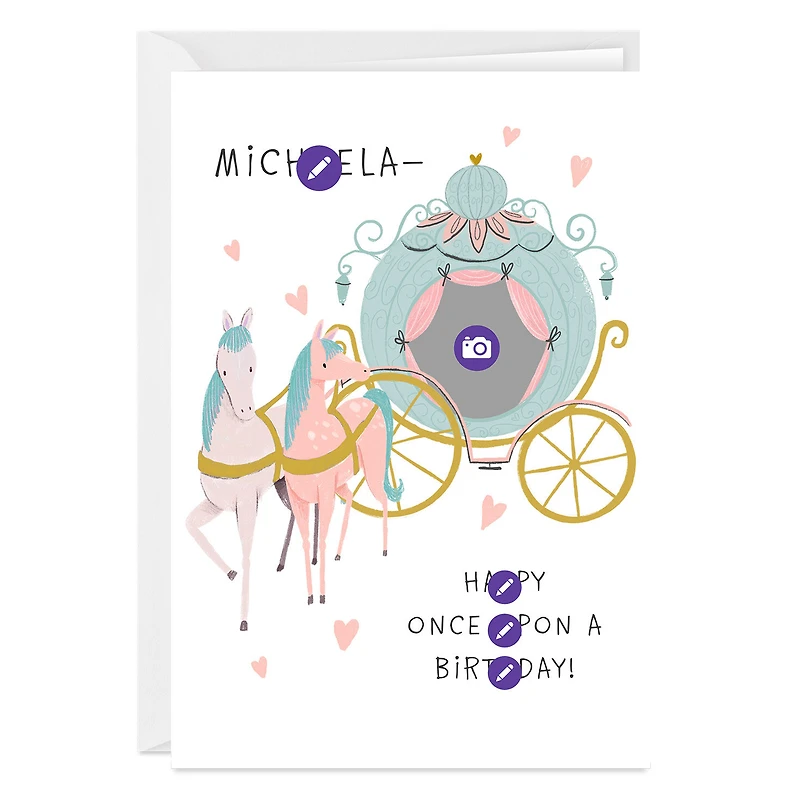 Personalized Princess Theme Photo Card for Kid for only USD 4.99 | Hallmark