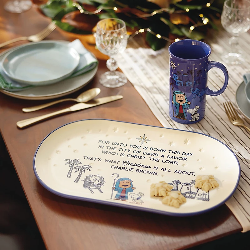 Peanuts® Linus Nativity Speech Oval Platter, 14.75" L for only USD 44.99 | Hallmark
