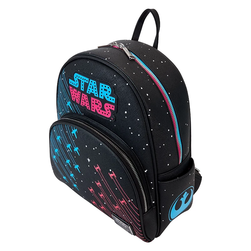 Loungefly Star Wars Light-Up Neon Glow 70s Mini Backpack for only USD 80.00 | Hallmark
