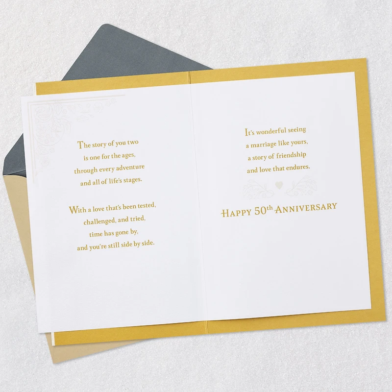 A Love Story for the Ages 50th Anniversary Card for only USD 7.59 | Hallmark