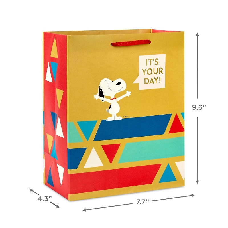 9.6" Peanuts® It's Your Day Medium Gift Bag for only USD 3.99 | Hallmark