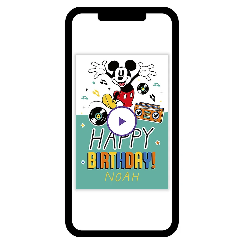 Disney Mickey Mouse Rockin' Custom Birthday Card for only USD 4.99 | Hallmark