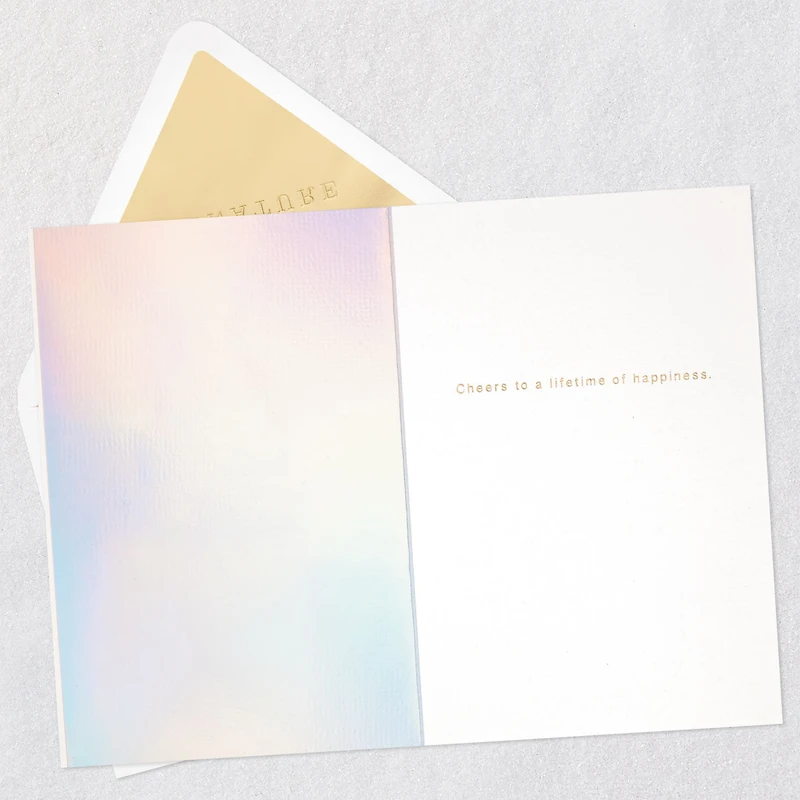 Cheers to a Lifetime of Happiness Wedding Card for only USD 8.59 | Hallmark