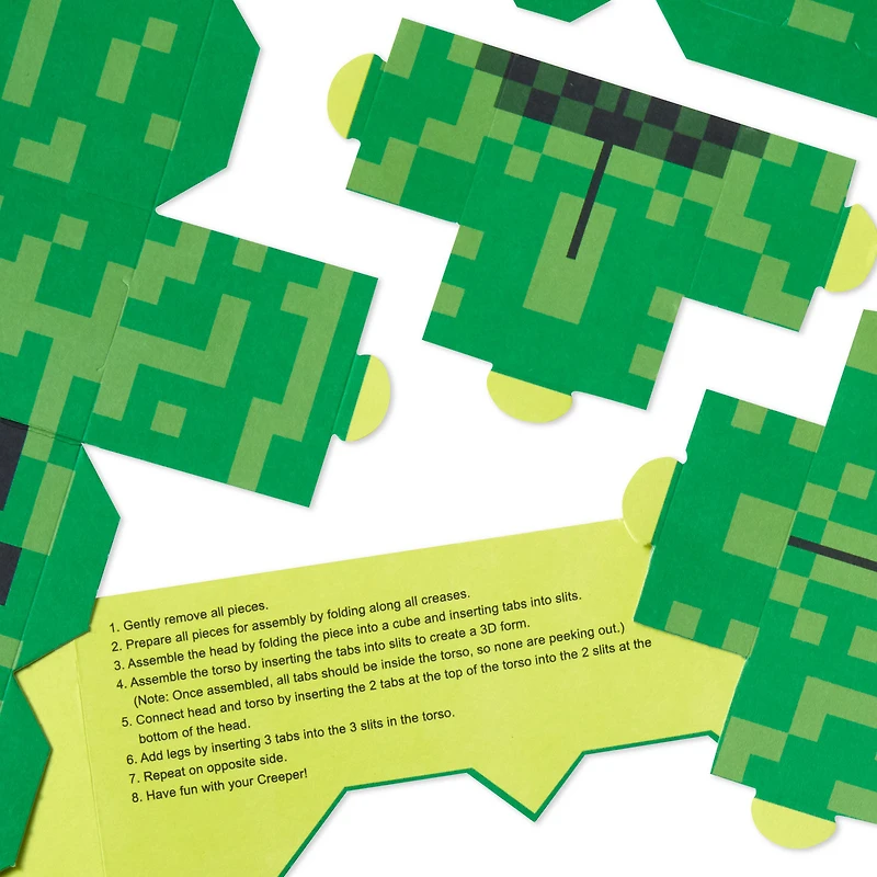 Minecraft Have a Blast Birthday Card for Kids With Build-Your-Own Creeper for only USD 5.59 | Hallmark