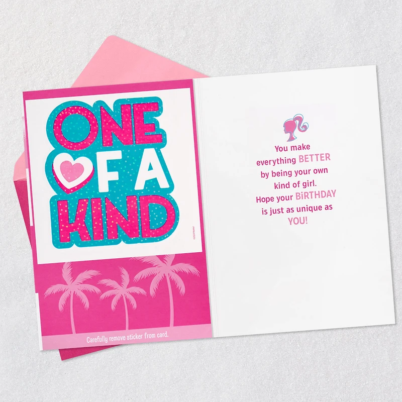 Barbie™ You’re One-of-a-Kind Birthday Card With Sticker for Granddaughter for only USD 5.99 | Hallmark
