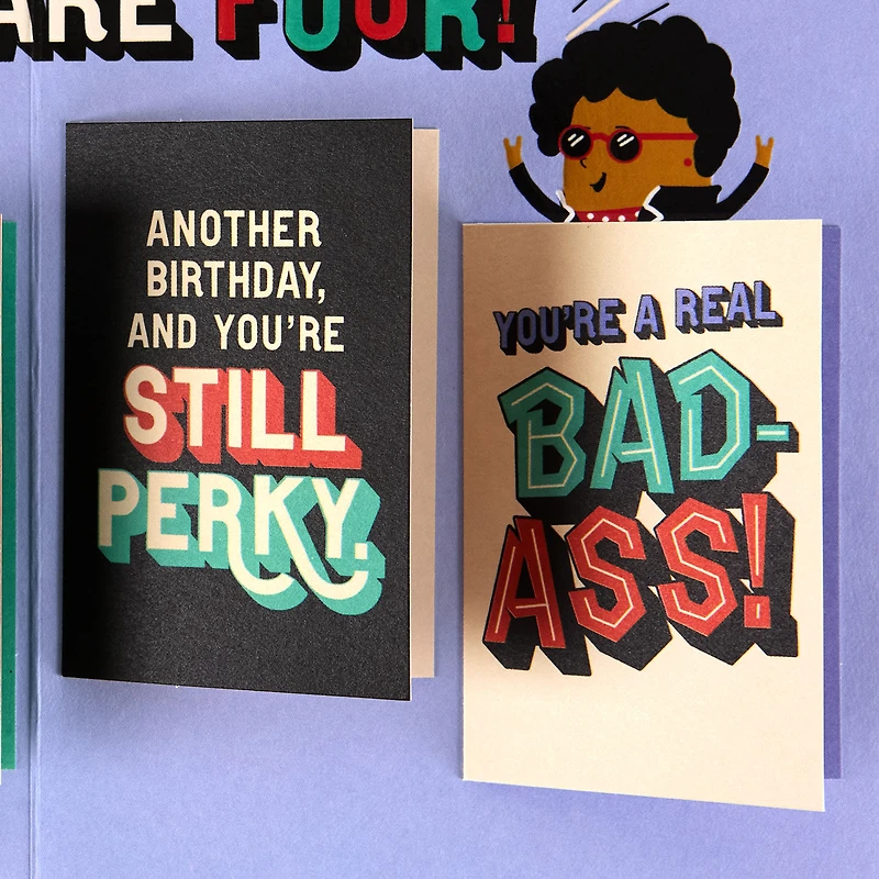 A Bad-Ass, Smart-Ass, Kick Ass Lady Birthday Card With Mini Cards for Her for only USD 5.59 | Hallmark