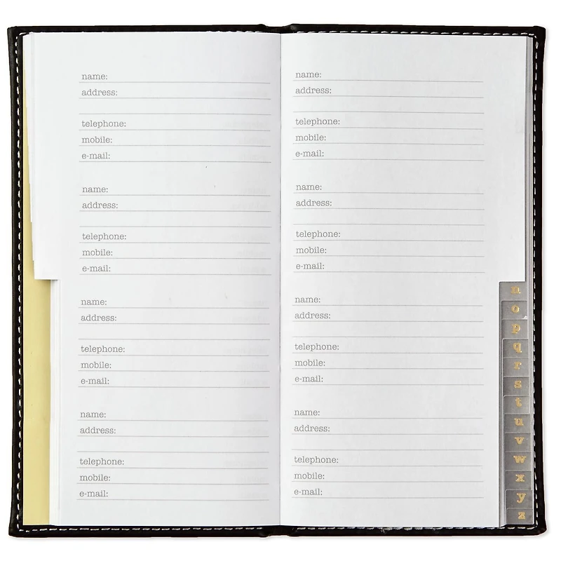 Black Faux Leather Slim Address Book for only USD 9.99 | Hallmark