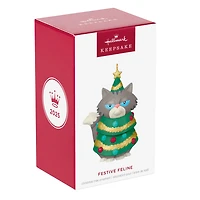 Festive Feline Ornament for only USD 23.99 | Hallmark
