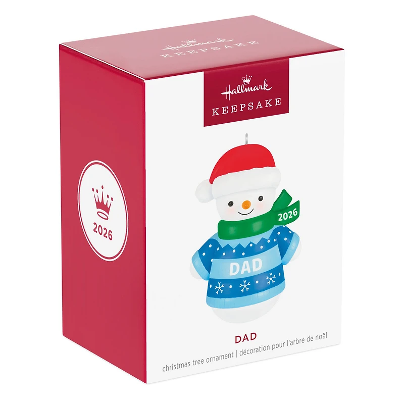 Dad Snowman 2026 Ornament for only USD 18.99 | Hallmark