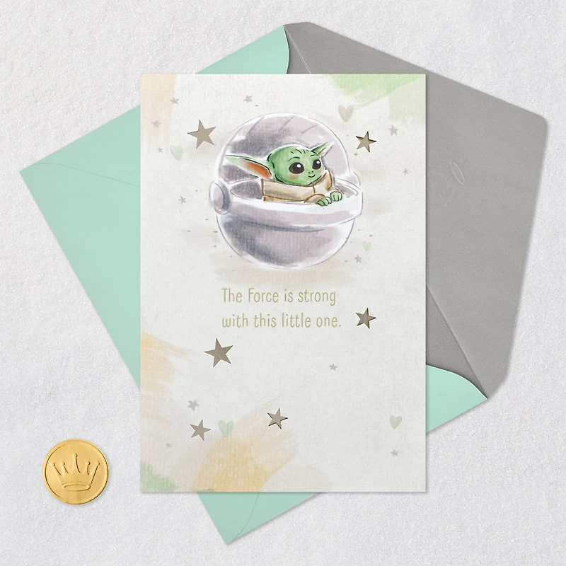 Star Wars: The Mandalorian™ Grogu™ The Force Is Strong With This Little One New Baby Card for only USD 6.59 | Hallmark