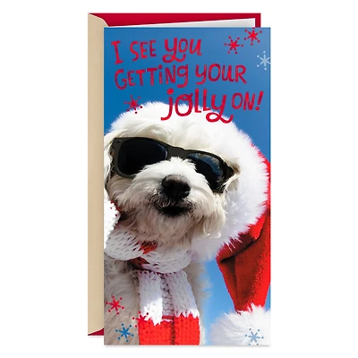 Get Your Jolly On Santa Dog Money Holder Christmas Card for only USD 2.99 | Hallmark