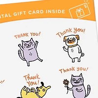 Can't Say Thanks Enough Cats and Dogs Gift Card Greeting Thank-You Card for only USD 4.99 | Hallmark