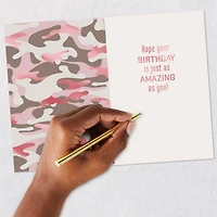 Pretty in Pink Camo Birthday Card for Her for only USD 3.99 | Hallmark