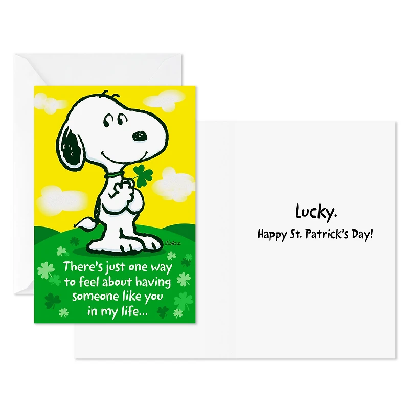 Peanuts® Snoopy With Shamrock St. Patrick's Day Cards, Pack of 6 for only USD 6.99 | Hallmark