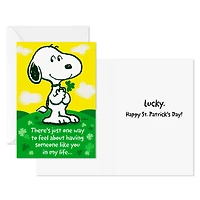 Peanuts® Snoopy With Shamrock St. Patrick's Day Cards, Pack of 6 for only USD 6.99 | Hallmark