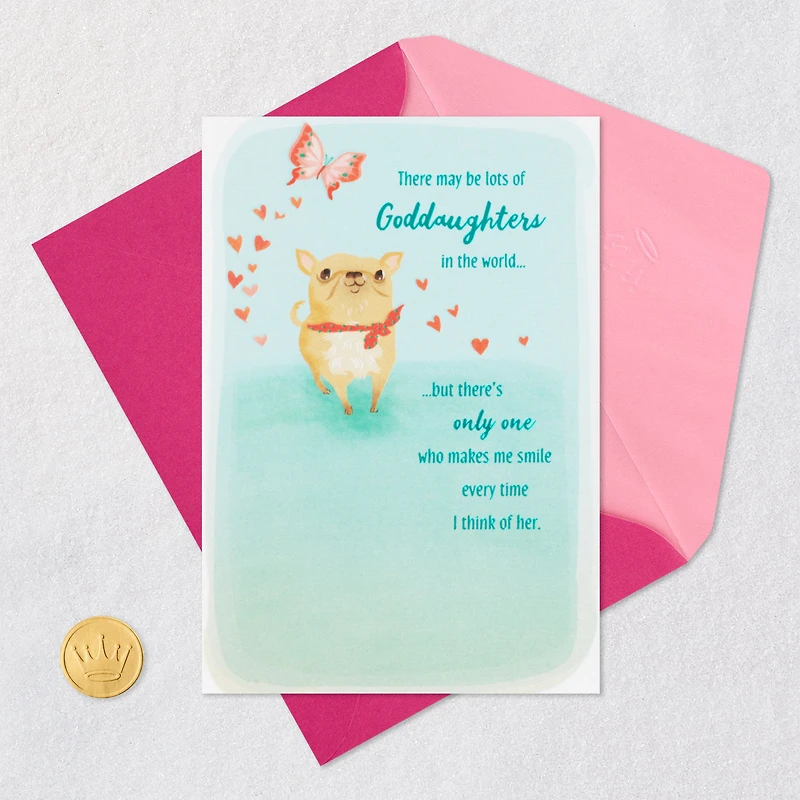 Smiling Thinking of You Birthday Card for Goddaughter for only USD 3.99 | Hallmark