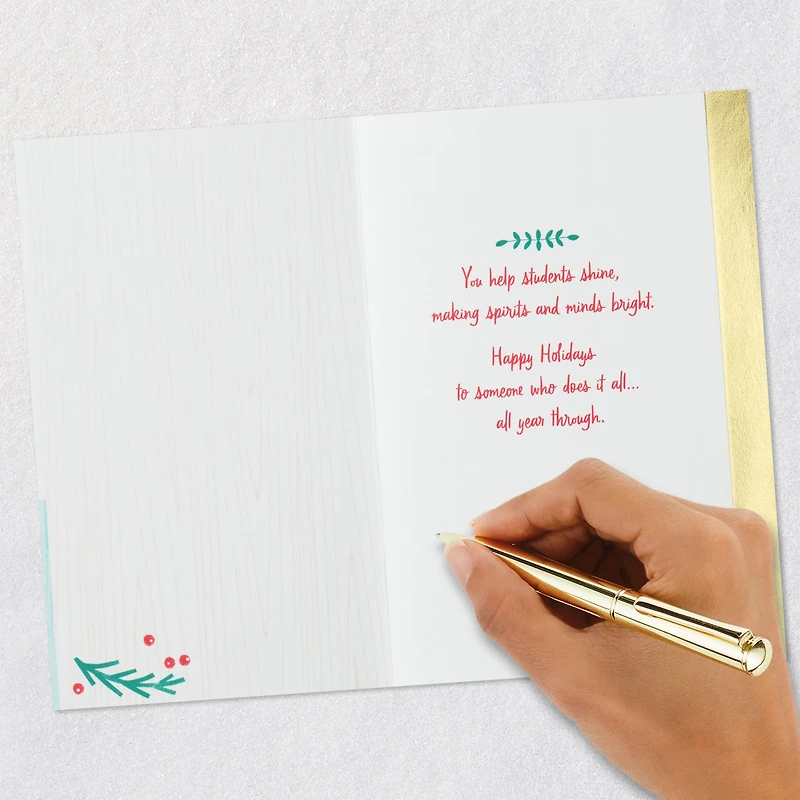 You Help Students Shine Christmas Thank-You Card for Teacher for only USD 3.59 | Hallmark