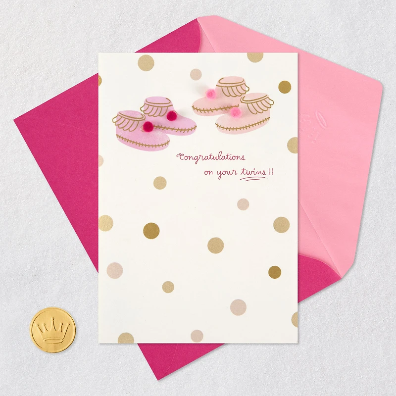 Twice the Happiness and Love New Baby Girl Card for Twin Daughters for only USD 4.59 | Hallmark