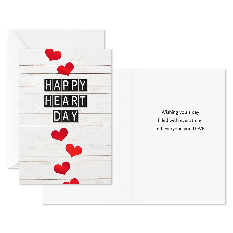Letter Tiles on Wood Plank Valentine's Day Cards, Pack of 6 for only USD 6.99 | Hallmark