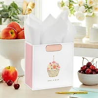 7.7" Make a Wish Floral Cupcake Medium Gift Bag for only USD 7.79 | Hallmark