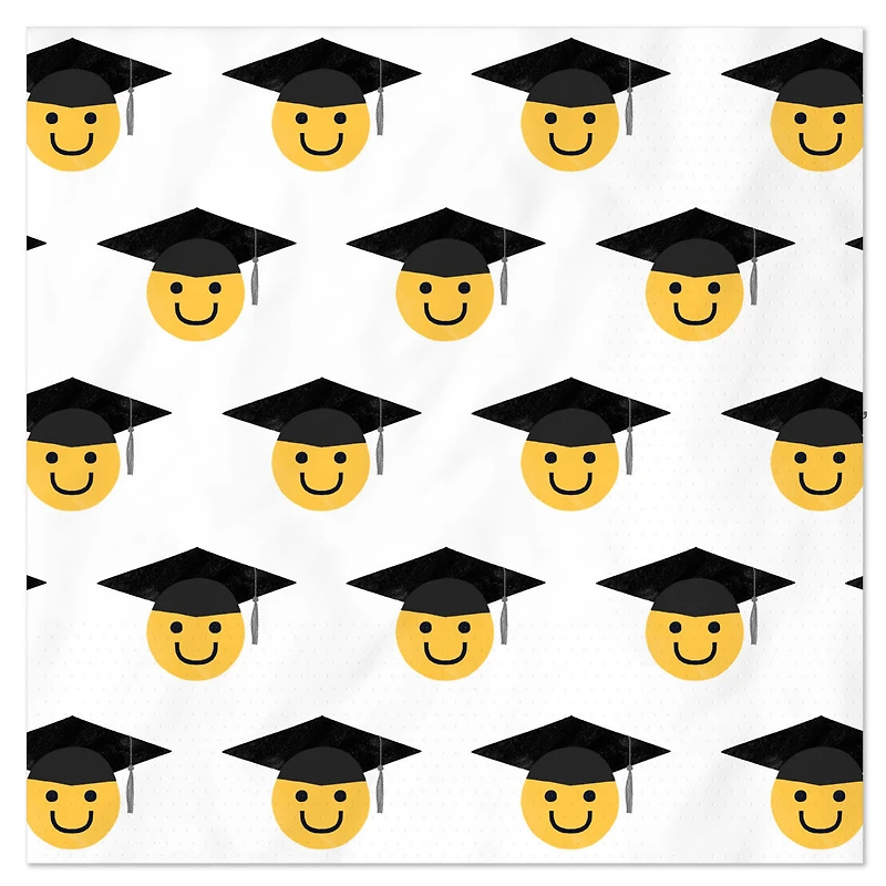 Smiley Faces in Grad Caps Graduation Cocktail Napkins, Pack of 20 for only USD 4.49 | Hallmark