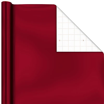 Solid Red Foil Christmas Wrapping Paper Roll, 22.5 sq. ft. for only USD 4.99 | Hallmark
