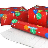 Balloon Bouquets on Red Birthday Wrapping Paper Roll, 20 sq. ft. for only USD 4.99 | Hallmark