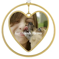 Gold Heart Metal Personalized Ornament, Custom Photo and Text for only USD 30.99 | Hallmark