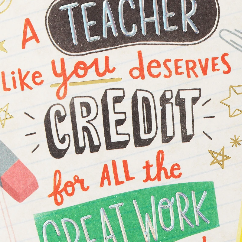 You Deserve Extra Credit Thank-You Card for Teacher for only USD 4.59 | Hallmark