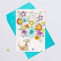 16" Dog With Flowers Jumbo Thank-You Card for only USD 9.99 | Hallmark