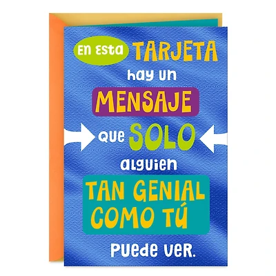 A Message Only for You Spanish-Language Funny Birthday Card for only USD 3.99 | Hallmark