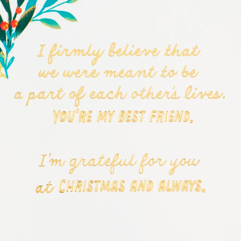 Meant to Be Part of Each Other's Lives Christmas Card for Best Friend for only USD 4.59 | Hallmark