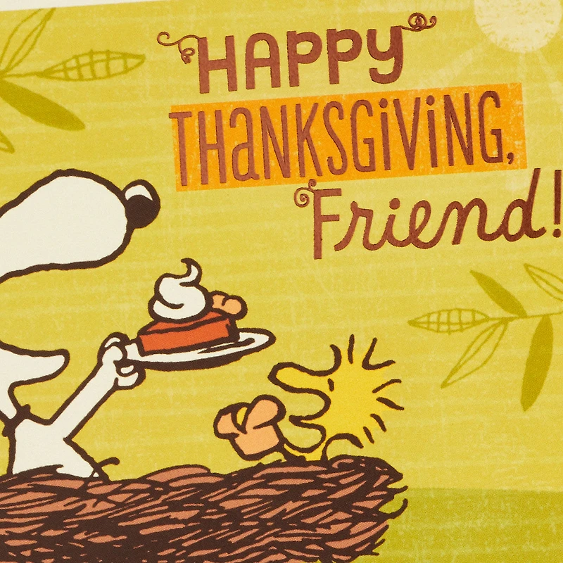 Peanuts® Snoopy and Woodstock Smile Thanksgiving Card for Friend for only USD 2.00 | Hallmark
