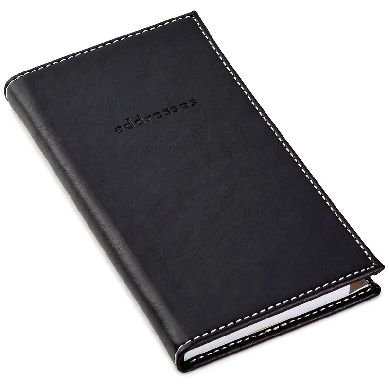 Black Faux Leather Slim Address Book for only USD 9.99 | Hallmark