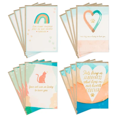 Assorted Watercolor Boxed Sympathy Cards for Loss of Pet, Pack of 16 for only USD 9.99 | Hallmark