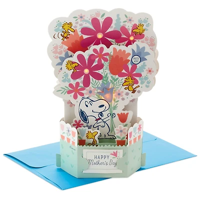 Peanuts® Snoopy With Bouquet Musical 3D Pop-Up Mother's Day Card With Lights for only USD 9.99 | Hallmark