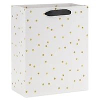 9.6" Ivory With Gold Dots Medium Gift Bag for only USD 3.99 | Hallmark