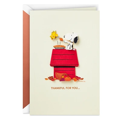 Peanuts® Snoopy Thankful for You Thanksgiving Card for only USD 6.99 | Hallmark